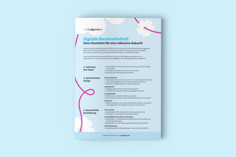 Die Checkliste für BFSG konformes Recruiting gibt praktische Tipps für barrierefreies Recruiting