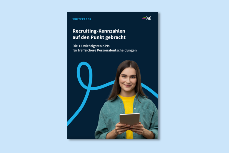 Titelbild des Whitepapers "Recruiting-Kennzahlen auf den Punkt gebracht"